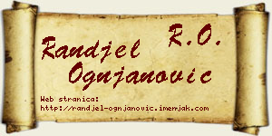 Ranđel Ognjanović vizit kartica